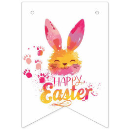 Bandeirinha cute bunny painting Easter Eggs wrapping paper 