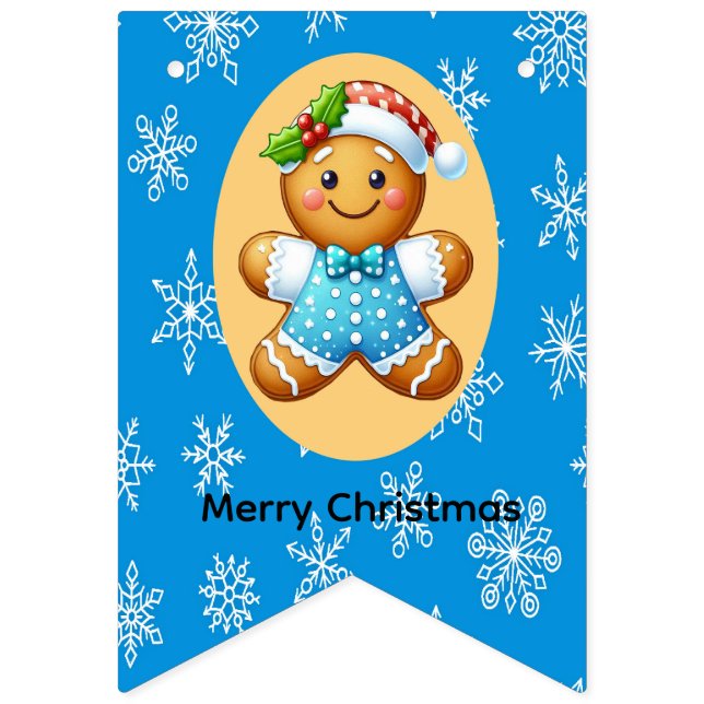 Bandeirinha Cute Gingerbread Bunting Flags (Primeira Bandeira)