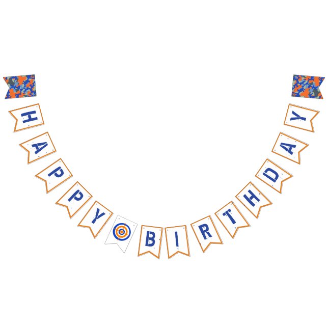Bandeirinha Dart Birthday Banner | Banner Dart Party (Todos)