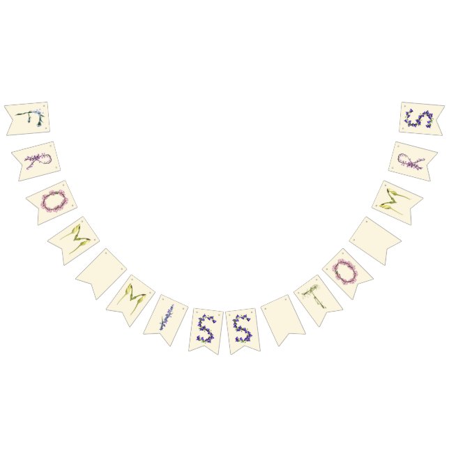 Bandeirinha De solteira a casada - floral boho (Todos)