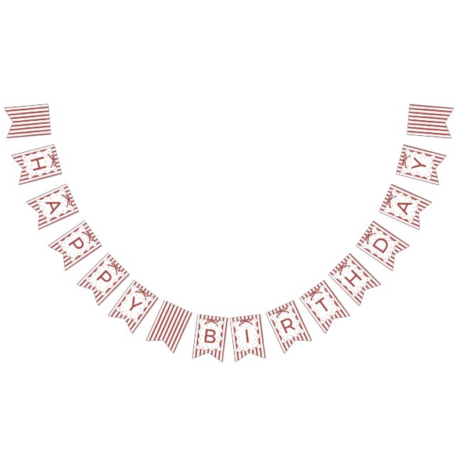 Bandeirinha Decoração de Banner de Aniversário de Inverno Verm (Todos)