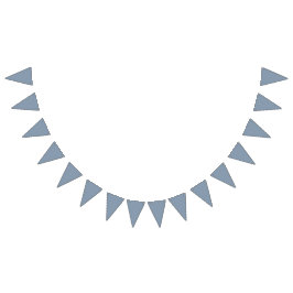 Bandeirinha Decoração de Casamento Azul Sólido Dusty