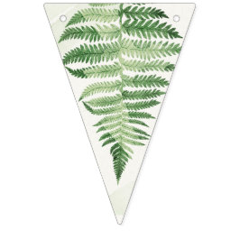 Bandeirinha Decoração de Casamento de Fern Verde Minimalista