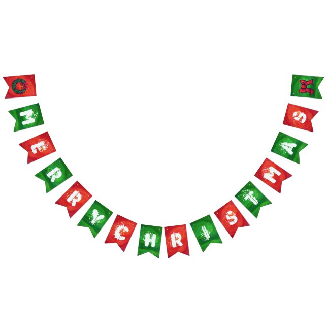 Bandeirinha Decoração do Natal Vermelho e Verde (Todos)