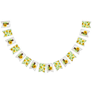 Bandeirinha Decoração do primeiro aniversario do Sunflower &