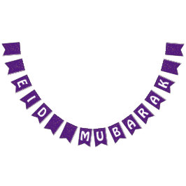 Bandeirinha Decorações de Banner de Eid Roxo Eid de Mubarak