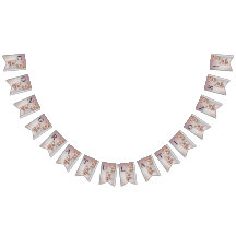 Decorative Pink Floral Bunting Flag