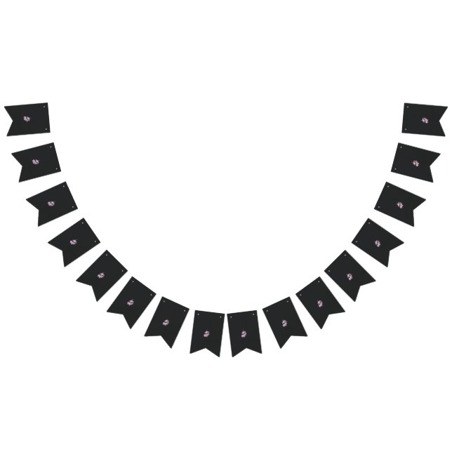 Bandeirinha desenho de uma planta com flores roxas (Todos)