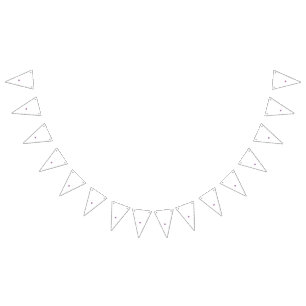 Bandeirinha Desenho floral ornamentado em tons de rosa e roxo,