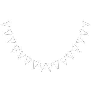 Bandeirinha Desenho ornado paisley com flores e folhas bege