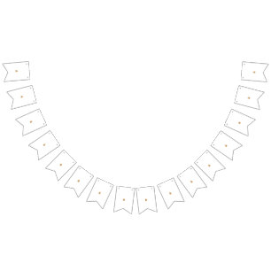 Bandeirinha Design de Caveira Floral   Padrão de Arte Preta Ve