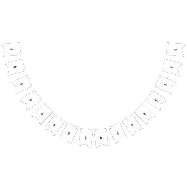 Bandeirinha design de uma flor azul e negra (Todos)