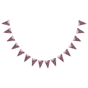 Bandeirinha Design decorativa com vermelho vívido e alfinete