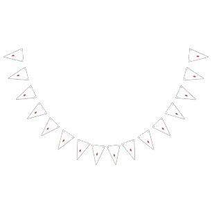 Bandeirinha Design ornamental com motivo circular, displa