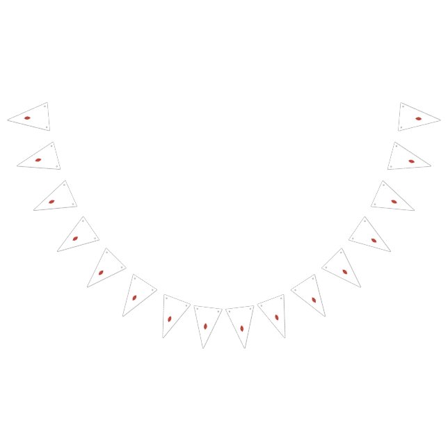 Bandeirinha Design ornamental com motivo circular, displa (Todos)