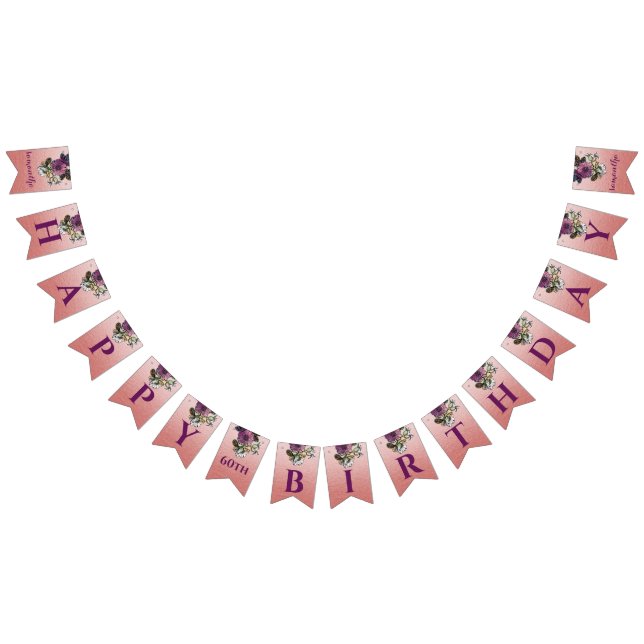 Bandeirinha design rosa cor-de-rosa púrpura, cor-de-rosa, cor- (Todos)