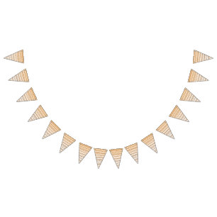 Bandeirinha Design têxtil de ornamentado com cor laranja e bra