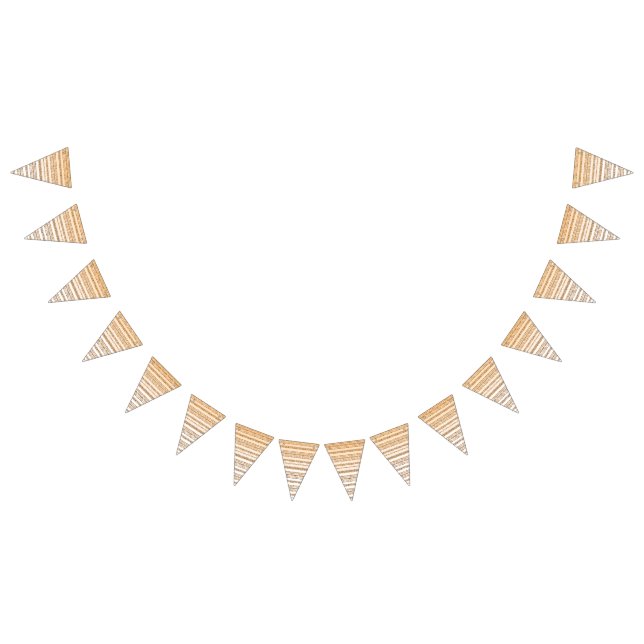 Bandeirinha Design têxtil de ornamentado com cor laranja e bra (Todos)