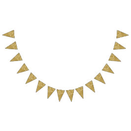 Bandeirinha Design têxtil elegante com um ouro de fundo