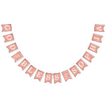 Deus abençoe 6 Letras Rosa do Batismo Dourado Comu