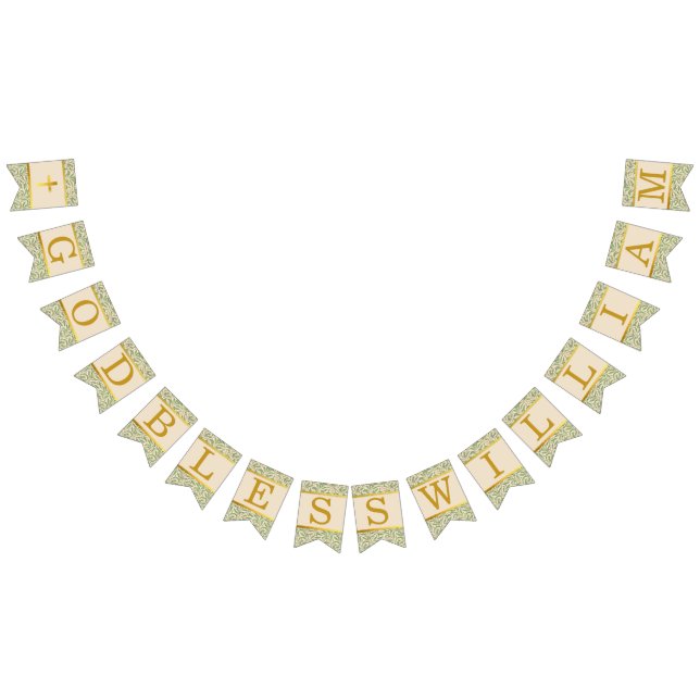 Bandeirinha Deus abençoe 7 Cartas Verde deixa comunhão de bati (Todos)