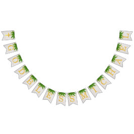 Bandeirinha Deus abençoe 7 Letras Foliage Fern Baptism Comunhã