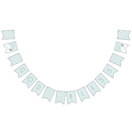 Bandeirinha Deus abençoe Crescente Lua e Estrelas Blue Boy Bap