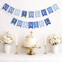 Deus Azul Abençoe Nome de 6 Letras Batismo Primeir
