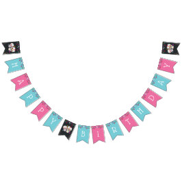 Bandeirinha Dia da Festa de aniversário do tema morto