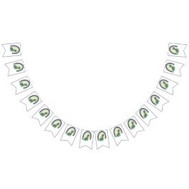 Bandeirinha Dinossauro desenhado à mão com Festa de aniversári