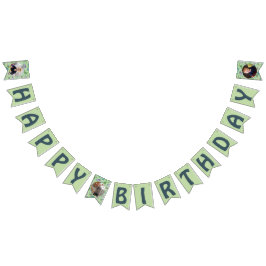 Bandeirinha Dinossauros Jurássicos Verdes em Raiva