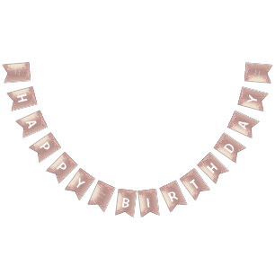 Bandeirinha Dissipadores de brilho com rosa Dourado Blush - Bi
