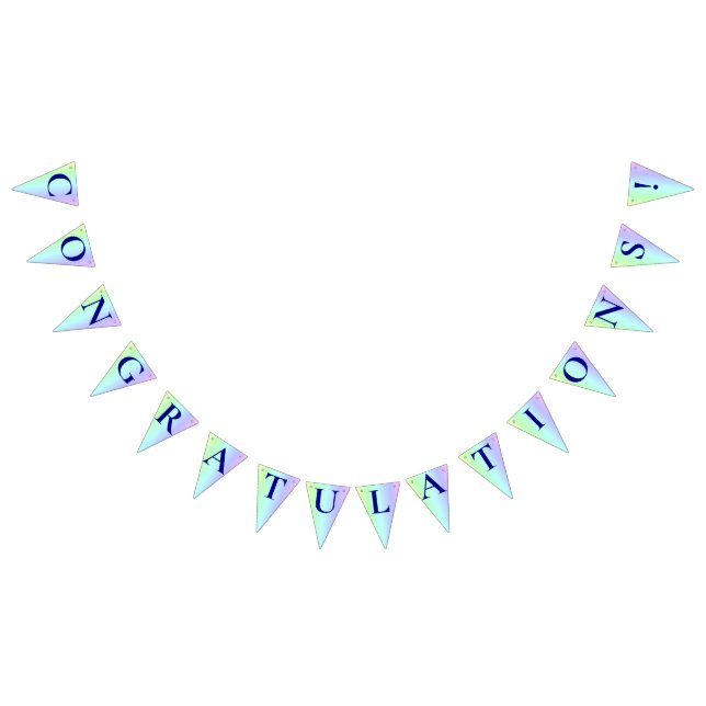 Bandeirinha Diversão Personalizada, Colorida Arco-íris Parabén (Todos)