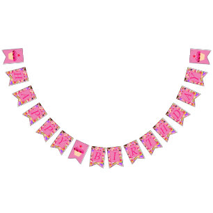 Bandeirinha Divertimento, feliz aniversario do cupcake