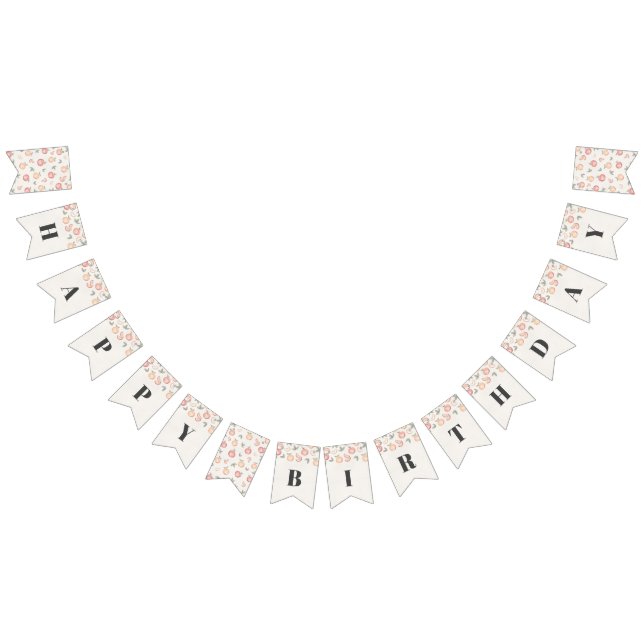 Bandeirinha doce como uma faixa de festa feliz de pêssego (Todos)