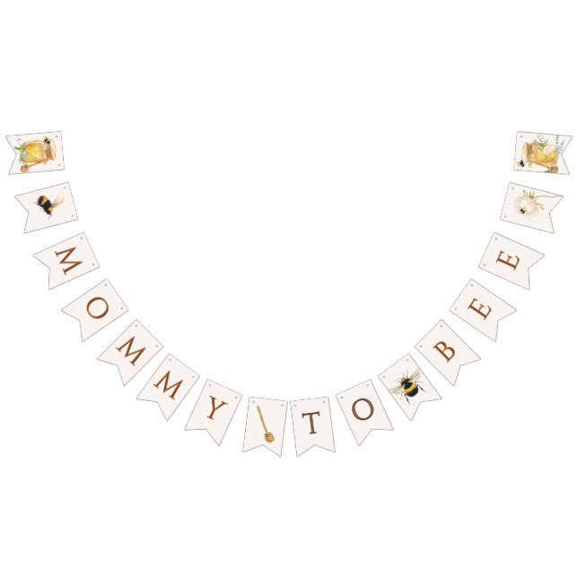 Bandeirinha Doce Pequeno Chá de fraldas de Mel (Todos)