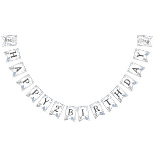 Bandeirinha Dois lobos selvagens com o tema da festa de aniver