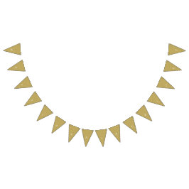 Bandeirinha Dourado aniversário feliz