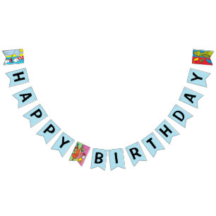 Bandeirinha Dr. Seuss Fatia de Caracteres