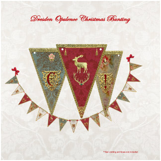 Bandeirinha Dresden Opulence Christmas