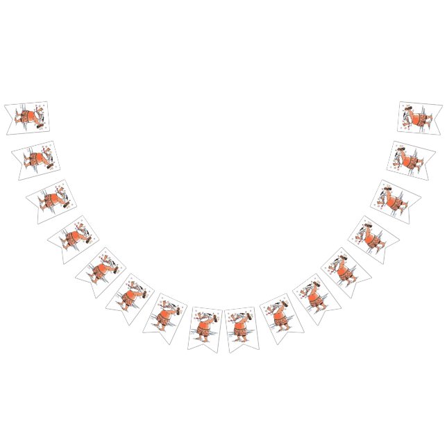 Bandeirinha Drunk Santa swallowtail bunting banner (Todos)