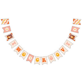 Bandeirinha Duas Banner de Foto do Segundo Aniversário da Groo