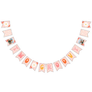 Bandeirinha Duas Banner Groovy Birthday   Decoração do Groovy 