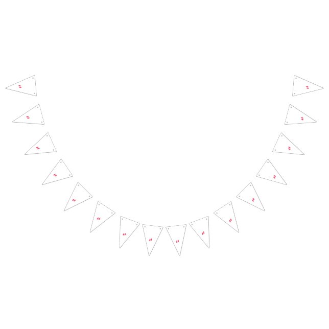 Bandeirinha Duas folhas com a parte vermelha e branca intrinca (Todos)