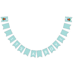 Bandeirinha É um menino! Choo, Banner de Bunting Party Choo