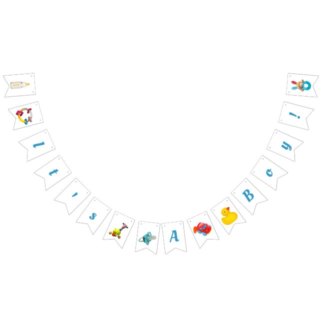 Bandeirinha É um menino! Mandala em bunting rosa profundo (Todos)