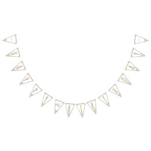 Bandeirinha É um um feliz aniversario selvagem do monograma