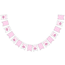 Bandeirinha É uma garota! | Aniversário de criança de coelho r