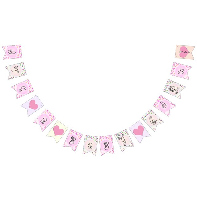 Bandeirinha ☆ É UMA GAROTA DE BEBÊ ☆ Banner Personalizado (Todos)