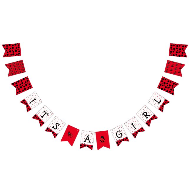 Bandeirinha É uma garota, faixa vermelha de Chá de fraldas Lad (Todos)